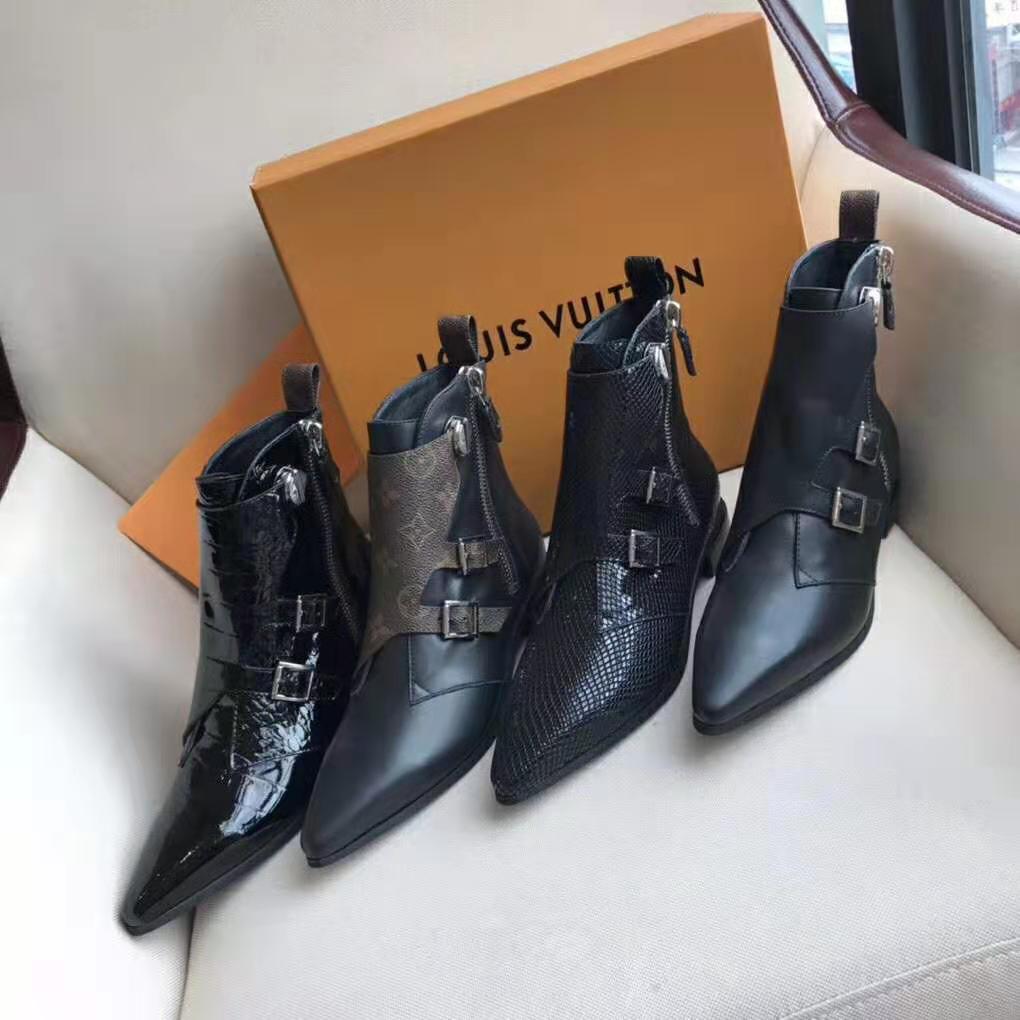 Louis Vuitton, Shoes, Louis Vuitton Jumble Flat Ankle Boots New