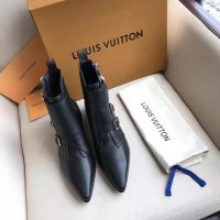 Louis Vuitton LV Women Jumble Flat Ankle Boot in Calf Leather-Black (1)