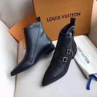 Louis Vuitton LV Women Jumble Flat Ankle Boot in Calf Leather-Black (1)