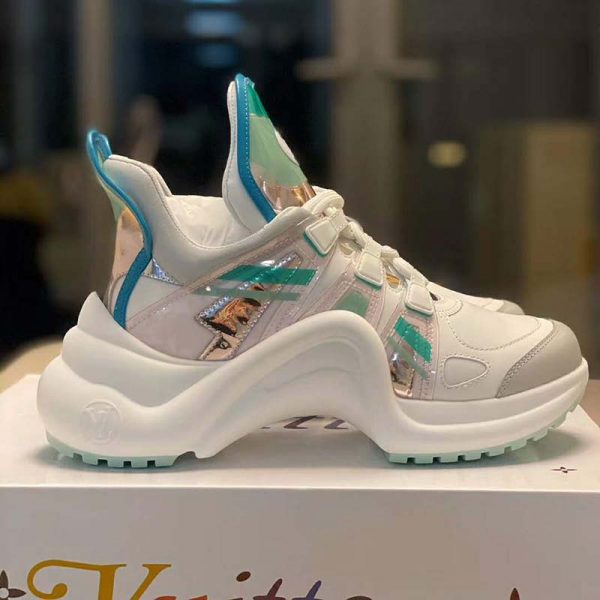 Louis Vuitton LV Women LV Archlight Sneaker in Leather and Technical Fabrics-Aqua (2)