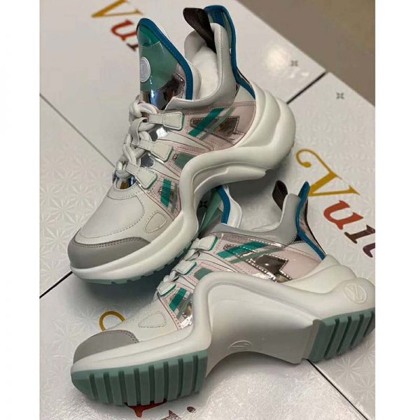 Louis Vuitton LV Women LV Archlight Sneaker in Leather and Technical Fabrics-Aqua (4)