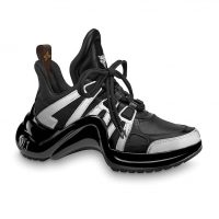 Louis Vuitton LV Women LV Archlight Sneaker in Leather and Technical Fabrics-Black (1)