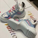 Louis Vuitton LV Women LV Archlight Sneaker in Leather and Technical Fabrics-Blue – Image 8