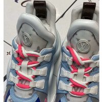 Louis Vuitton LV Women LV Archlight Sneaker in Leather and Technical Fabrics-Blue (1)