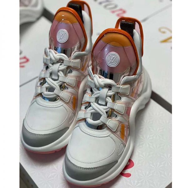 Louis Vuitton LV Women LV Archlight Sneaker in Leather and Technical Fabrics-Orange (10)
