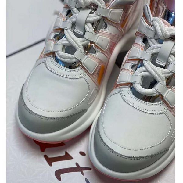 Louis Vuitton LV Women LV Archlight Sneaker in Leather and Technical Fabrics-Orange (5)