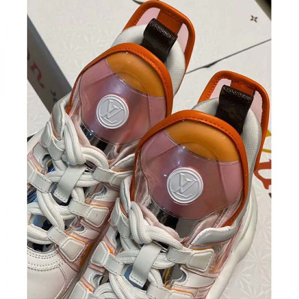 Louis Vuitton LV Women LV Archlight Sneaker in Leather and Technical Fabrics-Orange (6)