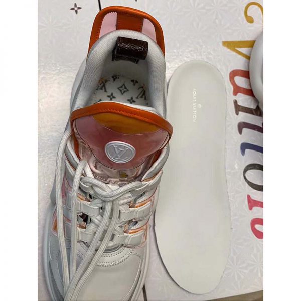 Louis Vuitton LV Women LV Archlight Sneaker in Leather and Technical Fabrics-Orange (9)