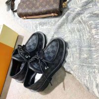 Louis Vuitton LV Women LV Beaubourg Platform Derby in Damier Graphite Canvas-Grey (1)