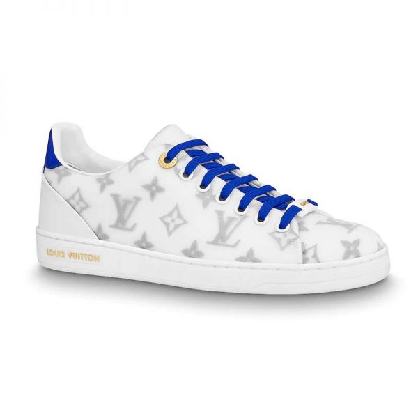 Louis Vuitton LV Women LV Frontrow Sneaker in Monogram-Print Textile-Blue (1)