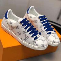 Louis Vuitton LV Women LV Frontrow Sneaker in Monogram-Print Textile-Blue (1)