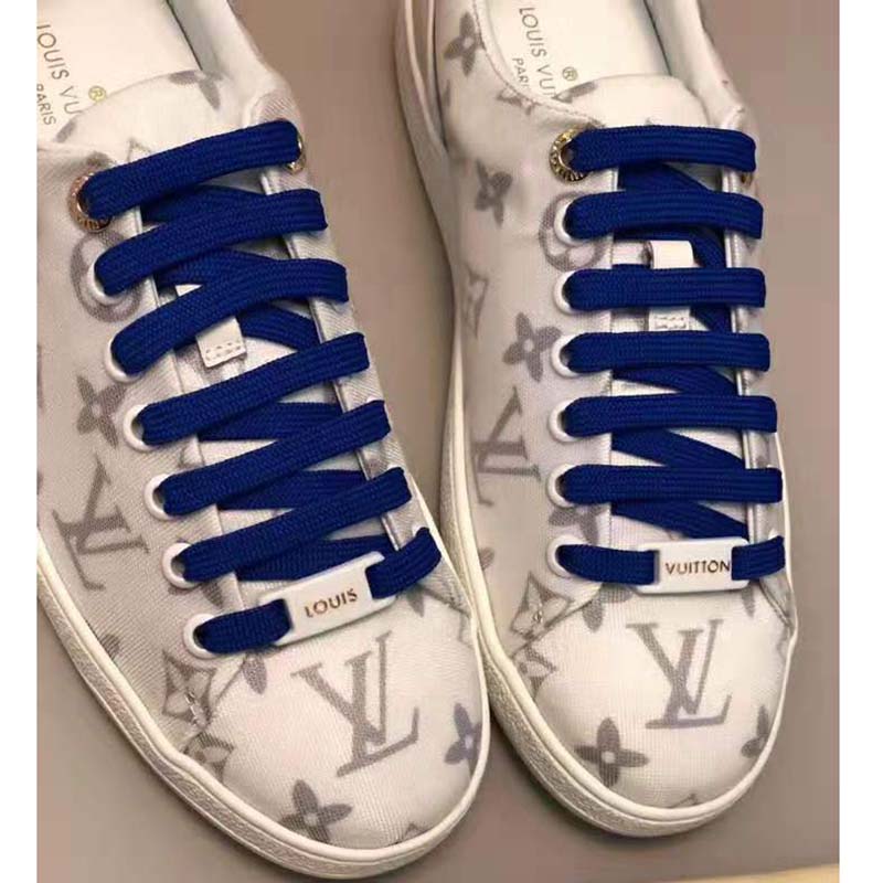 Frontrow leather low trainers Louis Vuitton Blue size 41 EU in Leather -  21606415