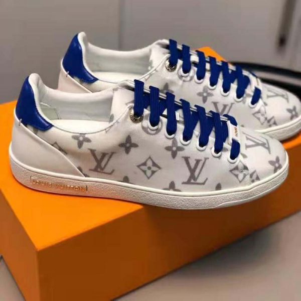 Louis Vuitton LV Women LV Frontrow Sneaker in Monogram-Print Textile-Blue (6)