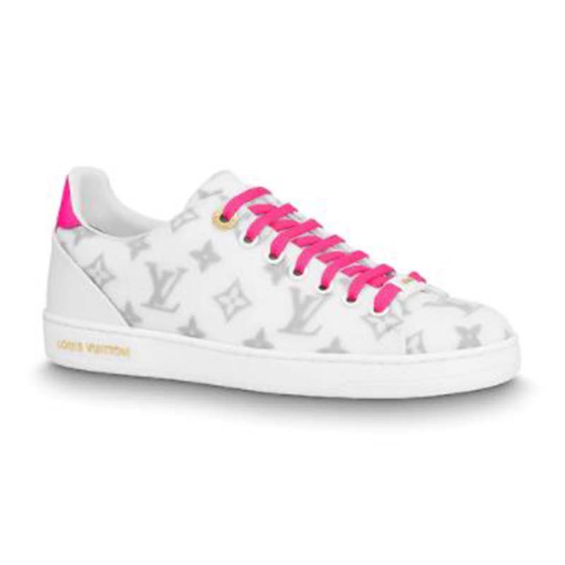 Louis Vuitton Pink/White Leather Logo Frontrow Sneakers Size 41 Louis  Vuitton | The Luxury Closet