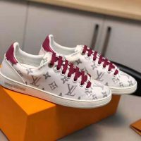 Louis Vuitton LV Women LV Frontrow Sneaker in Monogram-Print Textile-Pink (1)