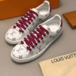Louis Vuitton LV Women LV Frontrow Sneaker in Monogram-Print Textile-Pink - Image 5