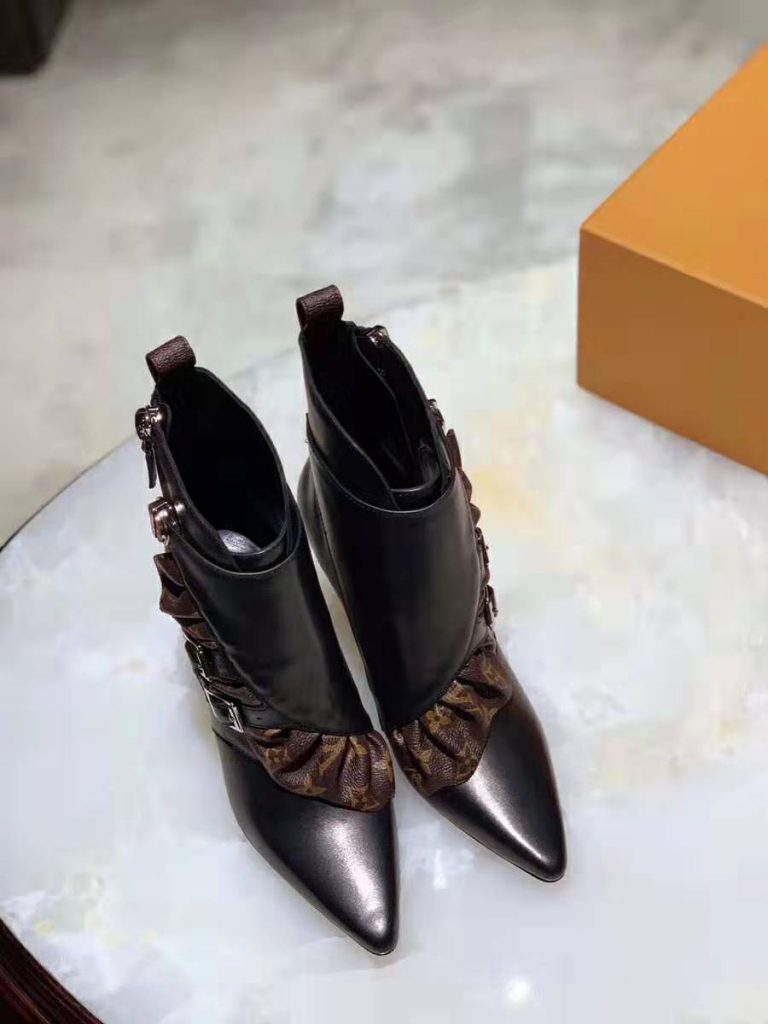 Louis Vuitton LV Women LV Janet Ankle Boot in Calf Leather and Patent ...