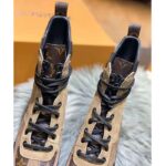 Louis Vuitton LV Women Laureate Platform Desert Boot in Suede Calf Leather and Monogram Canvas-Brown - immagine 8