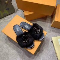 Louis Vuitton LV Women Lock It Mule in Mink and Leather-Black (1)