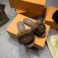 Louis Vuitton LV Women Lock It Mule in Mink and Leather-Brown (11)