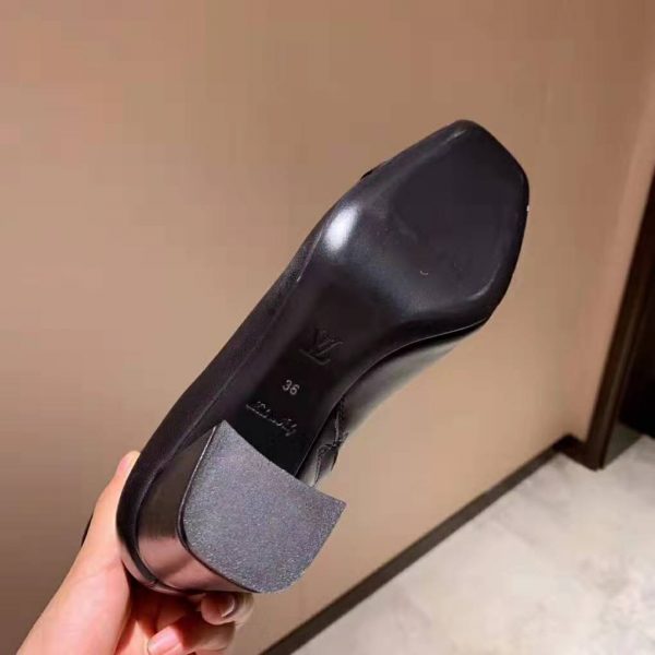 Louis Vuitton LV Women Madeleine Ankle Boot Soft Black Calf Leather 7.5 cm Heel (10)
