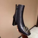 Louis Vuitton LV Women Madeleine Ankle Boot Soft Black Calf Leather 7.5 cm Heel - Image 4