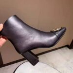 Louis Vuitton LV Women Madeleine Ankle Boot Soft Black Calf Leather 7.5 cm Heel - Image 5