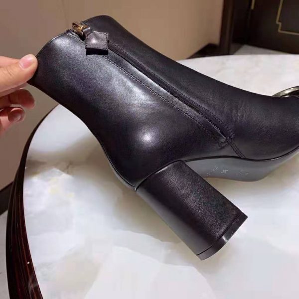 Louis Vuitton LV Women Madeleine Ankle Boot Soft Black Calf Leather 7.5 cm Heel (7)