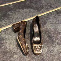 Louis Vuitton LV Women Madeleine Pump in Patent Monogram Canvas 7.5 cm Heel-Brown (1)