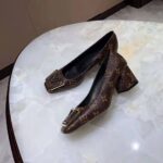 Louis Vuitton LV Women Madeleine Pump in Patent Monogram Canvas and Leather 7.5 cm Heel-Brown - Image 5