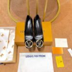Louis Vuitton LV Women Madeleine Pump in Smooth Calf Leather with Versize LV Circle Signature-Black - Image 3