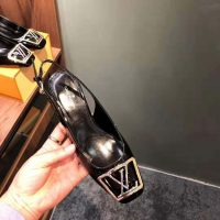 Louis Vuitton LV Women Madeleine Slingback Pump in Patent Calf Leather-Black (1)