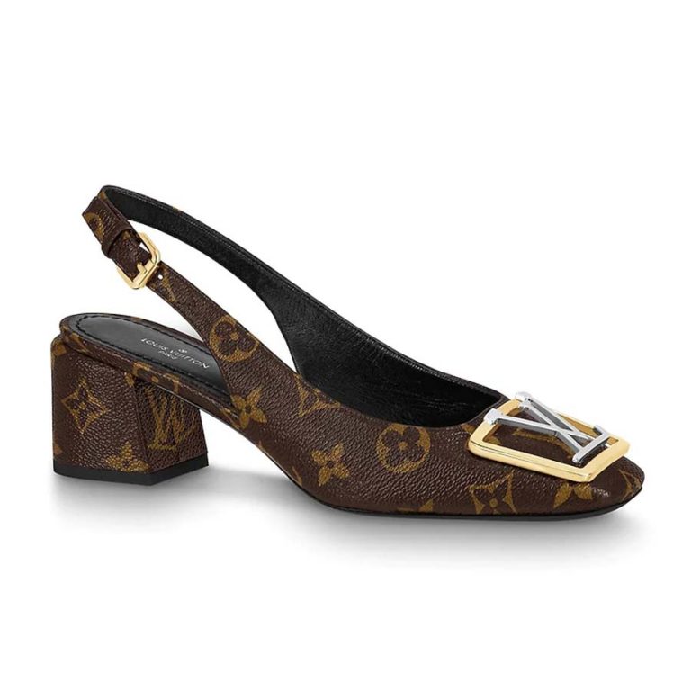 Louis Vuitton LV Women Madeleine Slingback Pump in Patent Calf LeatherBlack LULUX