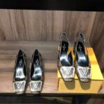 Louis Vuitton LV Women Madeleine Slingback Pump in Patent Monogram Canvas-Brown - Image 3