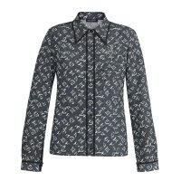 Louis Vuitton LV Women Monogram Shadow Shirt in 100% Silk-Grey (1)