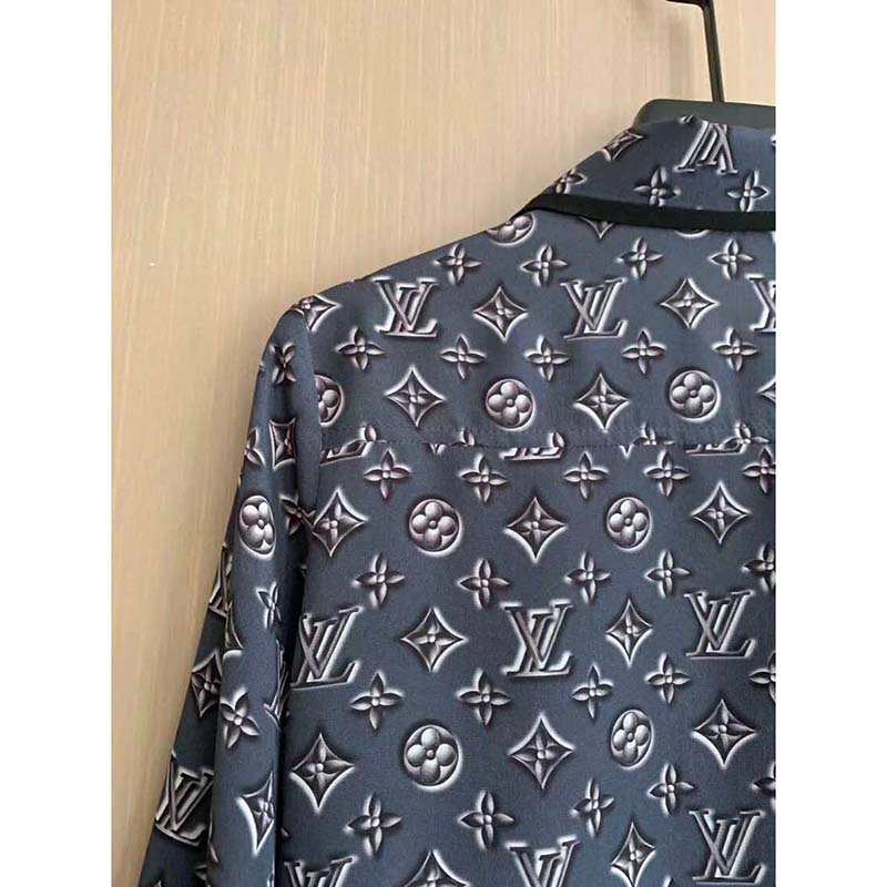 Silk polo shirt Louis Vuitton Grey size M International in Silk - 28769929