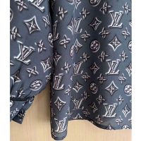 Louis Vuitton LV Women Monogram Shadow Shirt in 100% Silk-Grey (1)