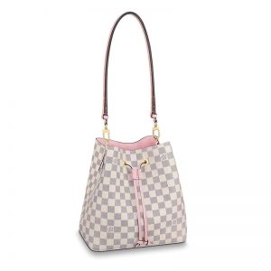 Louis Vuitton LV Women NéoNoé Bucket Bag in Damier Azur Canvas-Pink