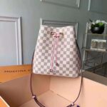 Louis Vuitton LV Women NéoNoé Bucket Bag in Damier Azur Canvas-Pink - Image 2