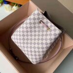 Louis Vuitton LV Women NéoNoé Bucket Bag in Damier Azur Canvas-Pink - Image 4
