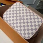 Louis Vuitton LV Women NéoNoé Bucket Bag in Damier Azur Canvas-Pink - Image 6