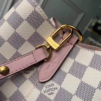 Louis Vuitton LV Women NéoNoé Bucket Bag in Damier Azur Canvas-Pink (1)