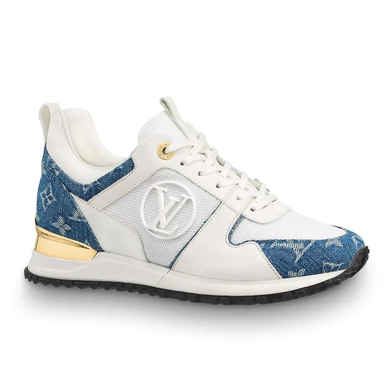 Louis Vuitton LV Women Run Away Sneaker in Monogram Denim and Calf ...