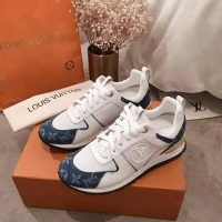 Louis Vuitton LV Women Run Away Sneaker in Monogram Denim and Calf Leather-Blue (1)