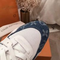 Louis Vuitton LV Women Run Away Sneaker in Monogram Denim and Calf Leather-Blue (1)