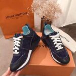 Louis Vuitton LV Women Run Away Sneaker in Suede Calf Leather-Navy - Image 5
