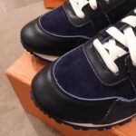 Louis Vuitton LV Women Run Away Sneaker in Suede Calf Leather-Navy - Image 8