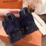 Louis Vuitton LV Women Run Away Sneaker in Suede Calf Leather-Navy - Image 7