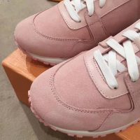 Louis Vuitton LV Women Run Away Sneaker in Suede Calf Leather-Pink (1)