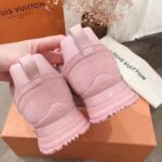 Louis Vuitton LV Women Run Away Sneaker in Suede Calf Leather-Pink – Image 7